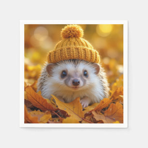 Igel im Herbst Serviette