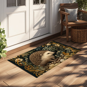 Igel im Wald William Morris-Stil Fußmatte