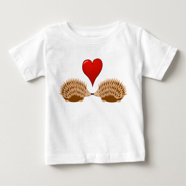 Igel in der Liebe Baby T-shirt (Vorderseite)