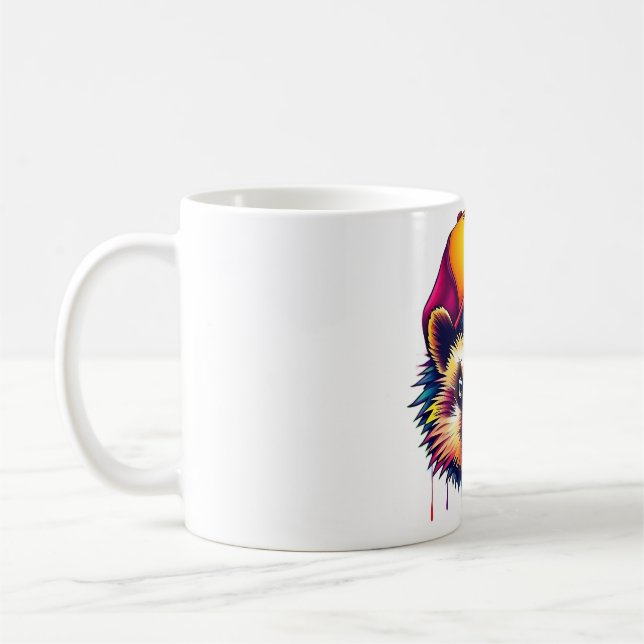 Igel in einem Baseball Cap Fun Design Kaffeetasse (Links)