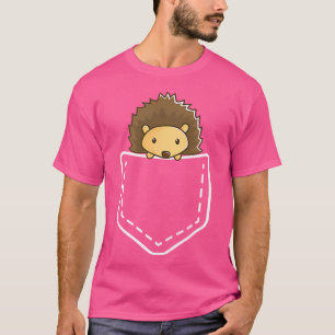 Igel in Fake Pocket Funny Animal Lover Sarcast T-Shirt