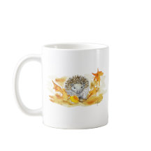 Igel in Herbstlaub