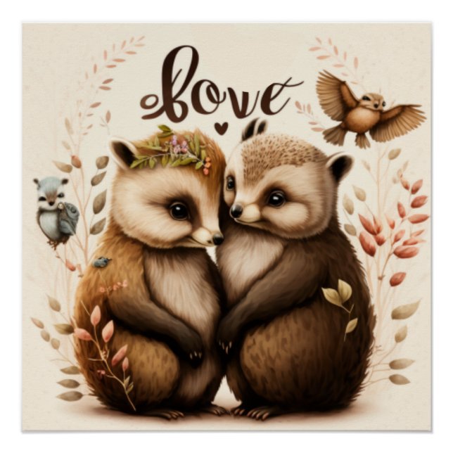 Igel in Liebe-Poster Poster (Vorderseite)