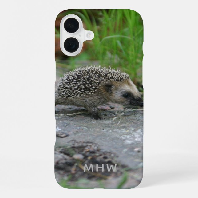 Igel individuelle Monogramm-Handyhüllen iPhone Hülle (Rückseite)