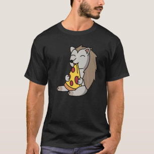Igel isst Pizza Pet T-Shirt