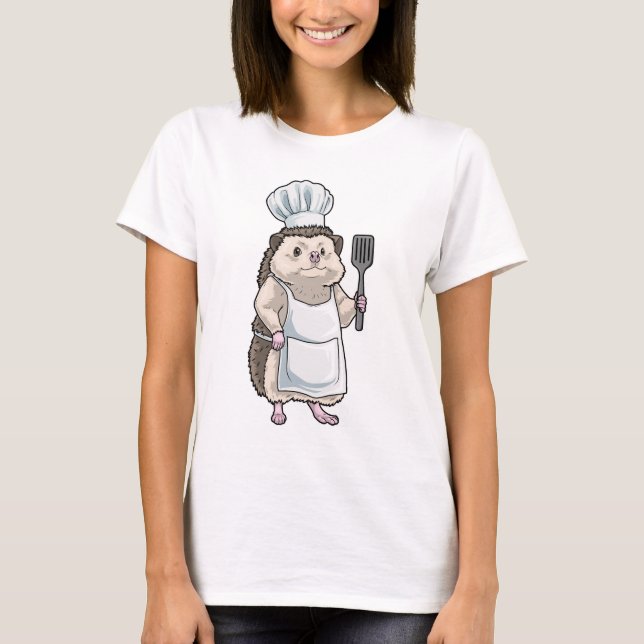 Igel Kochspatel Kochen T-Shirt (Vorderseite)