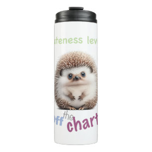 Igel Kutness Level Niedlich Adventure Funny Zitat Thermosbecher