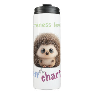 Igel Kutness Level Niedlich Adventure Funny Zitat Thermosbecher