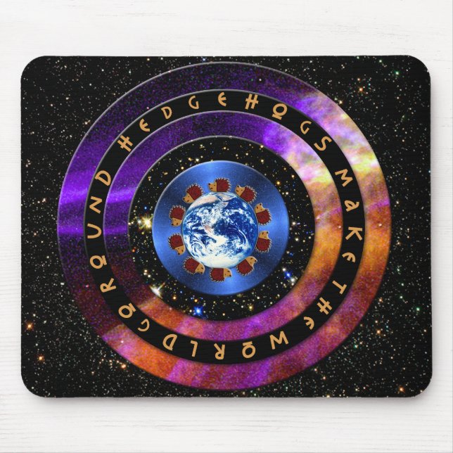 Igel lassen die Welt sich drehen! Mousepad (Vorne)