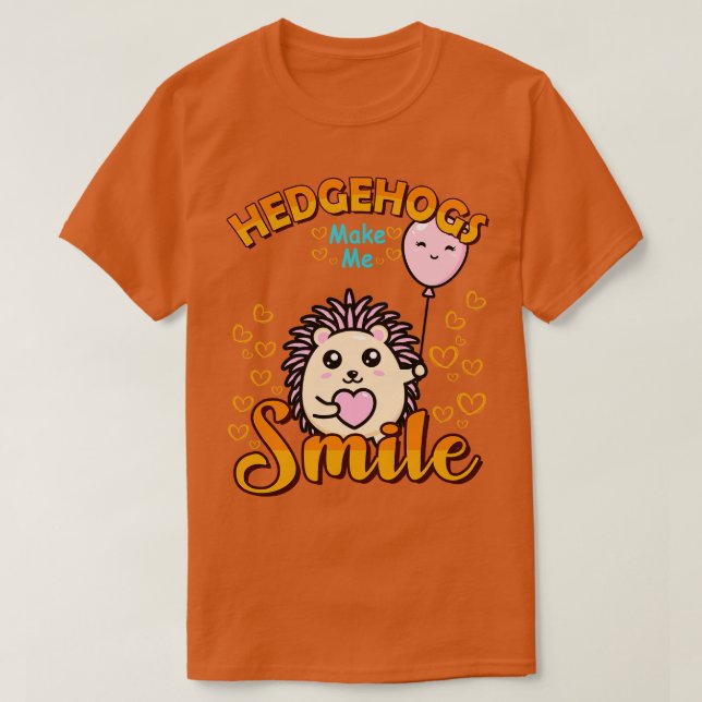 Igel lassen mich lächeln T-Shirt (Design vorne)