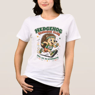 Igel Laufclub Süße Maskottchen-Shirt Tri-Blend Shirt