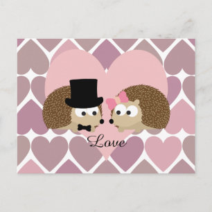 Igel Liebe mit Herz Postkarte