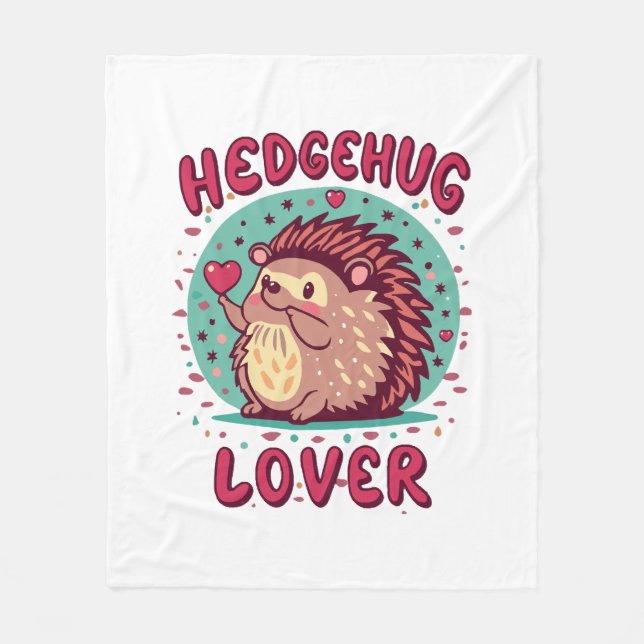 Igel-Liebhaber Fleecedecke (Vorderseite)