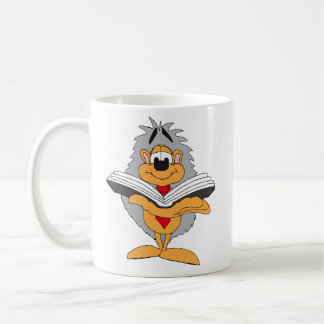 Igel liest ein Buch Kaffeetasse