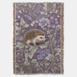 Igel Lila William Morris Inspirierte floral Decke