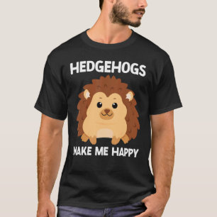 Igel macht mich glücklich Niedlichen Igel Porcupin T-Shirt