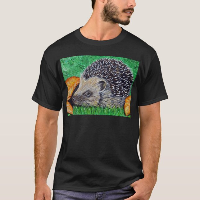 Igel-Malerei T-Shirt (Vorderseite)