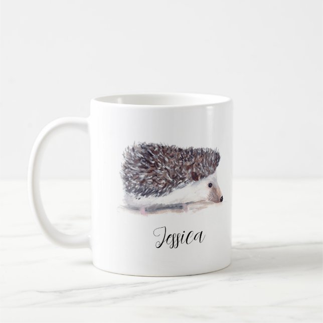 Igel Malerei Wasserfarbe Tier Kaffeetasse (Links)
