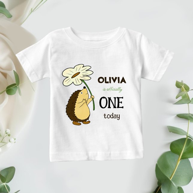 Igel mit Blume Baby T-shirt (Von Creator hochgeladen)