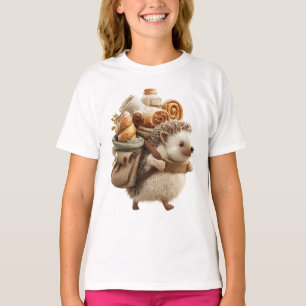 Igel mit einem mit Gebäck gefüllten Rucksack T-Shirt