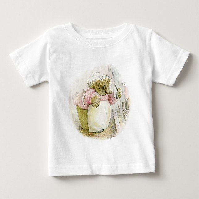Igel mit Eisen-Frau Tiggy-Strandschnecke Baby T-shirt (Vorderseite)