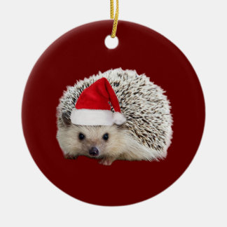 Igel mit Hat Scanner Weihnachten Keramik Ornament