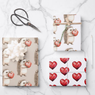 Igel mit Herz Liebe Geschenkpapier Set