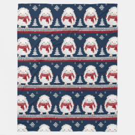 Igel mit Schals Flanelldecke Fleecedecke