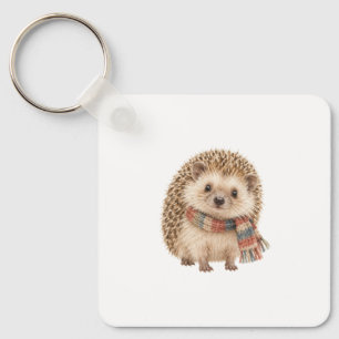 Igel mit winzigem Schal Schlüsselanhänger