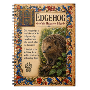 Igel, mittelalterliche Bestiarien-Kunst Notizblock