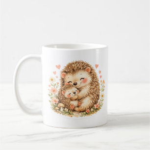 Igel-Mutter-Wasserfarbenkunst Kaffeetasse