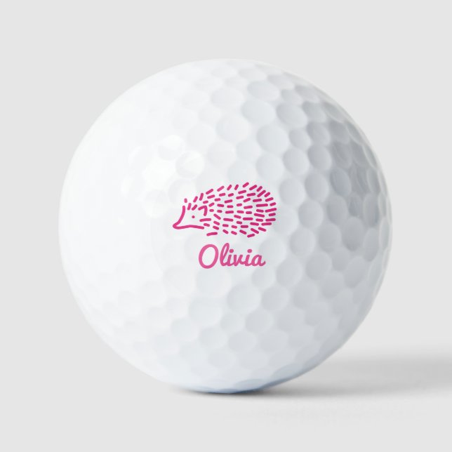 Igel Niedlich Adorable Hübsch Pink Golf Ball (Vorderseite)