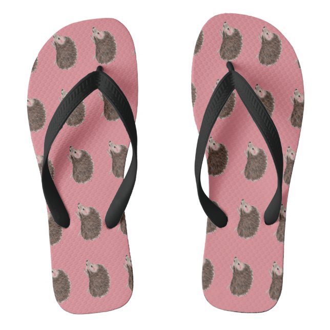 Igel niedlich Pink SIRAdesign Flip Flops (Fußbett)