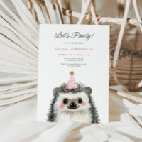 Igel Party Hat Woodland Geburtstag