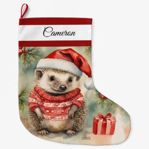 Igel Personalisiert Grosser Strumpf Großer Weihnachtsstrumpf