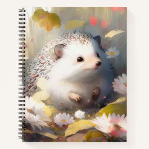 Igel Portrait Tiermalerei Wildlife Forest Notizbuch