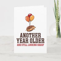 Igel Puff noch immer scharfen Funny Geburtstag aus