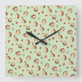 Igel Quadratische Wanduhr