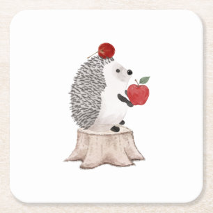 Igel Rechteckiger Pappuntersetzer