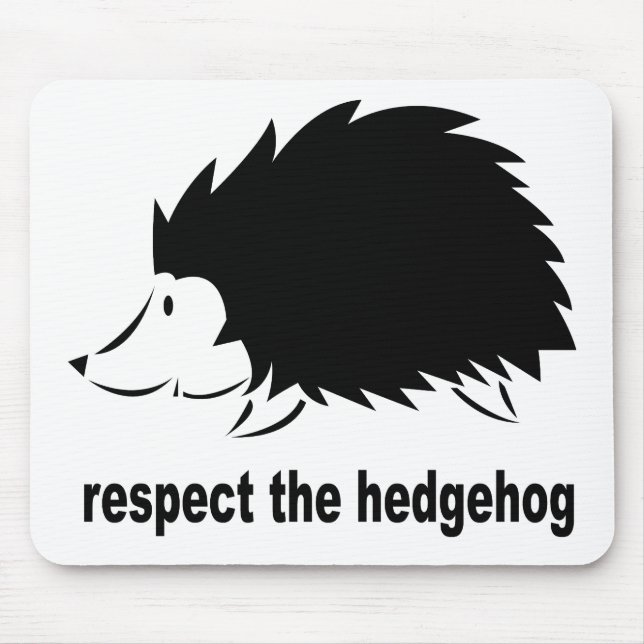 Igel - Respektiere den Igel Mousepad (Vorne)