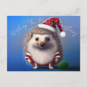 Igel Santa Claus Postcard Postkarte