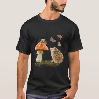 Igel Schneckenschmetterlinge und Mushroom Zen Chil T-Shirt