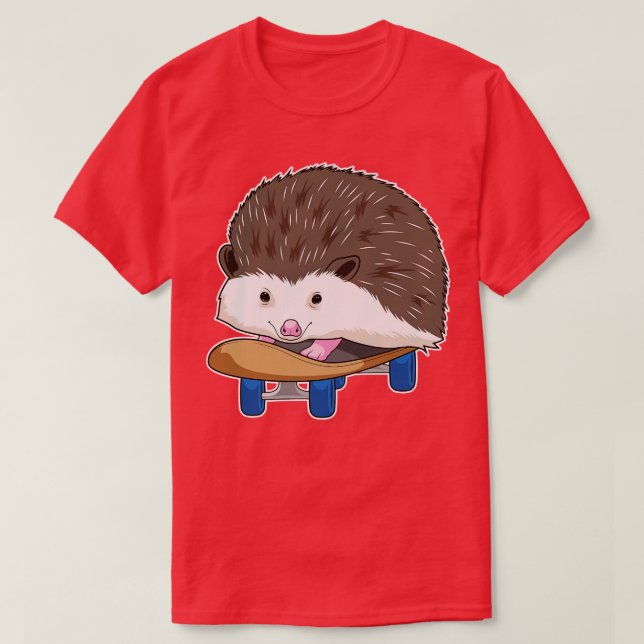 Igel Skater Skateboard T-Shirt (Design vorne)