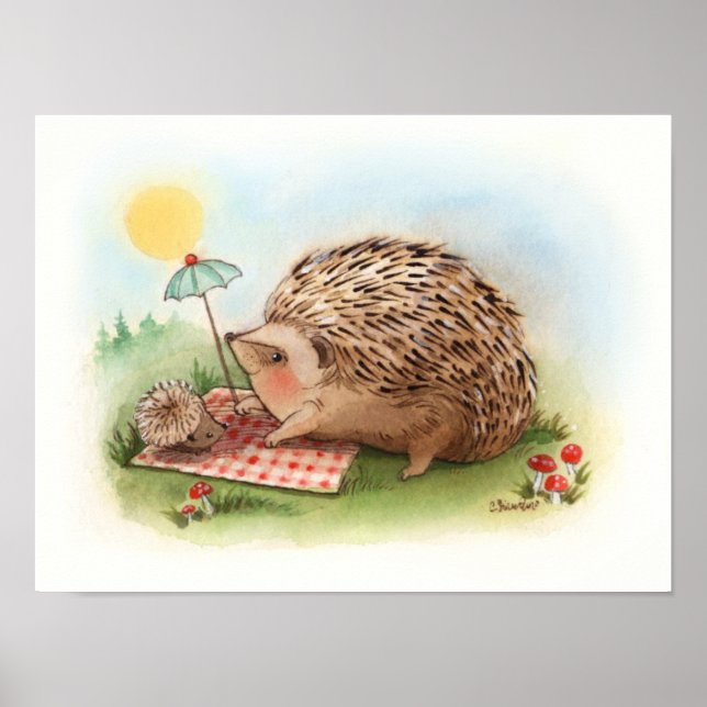 Igel Sommernachmittag Kunstdrucken Poster (Vorne)