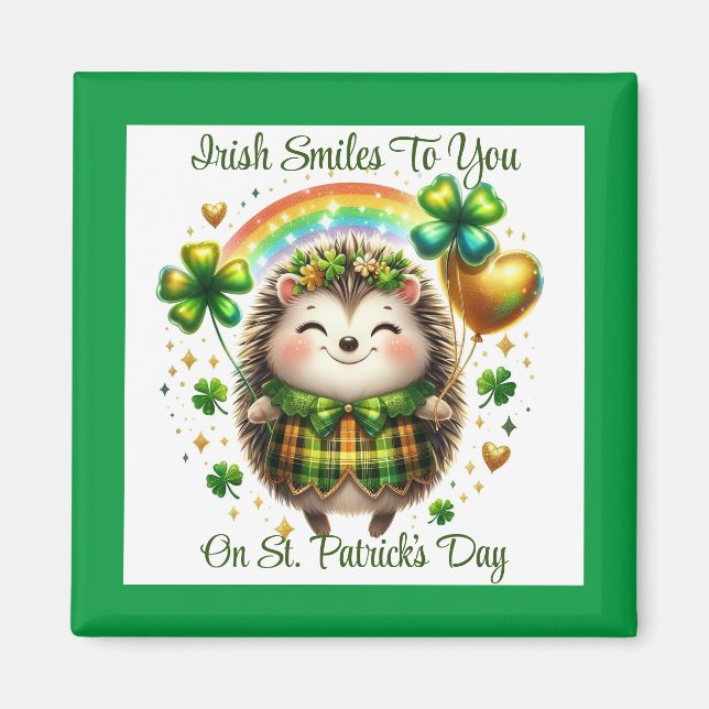 Igel St. Patrick's Day Magnet (Vorne)