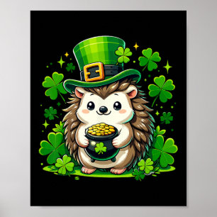 Igel St Patricks Day Süßer Igel Für Kinder Bo Poster