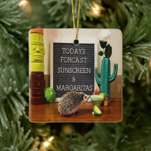Igel Sunscreen und Margaritas Keramikornament