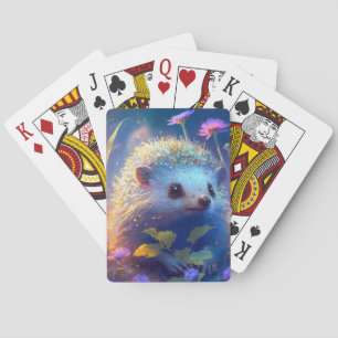 Igel Tierportrait Malerei Wildnis Außenbereich Spielkarten