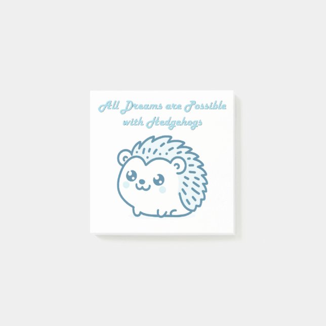 Igel-Traum-Poster Post-it Klebezettel (Vorderseite)