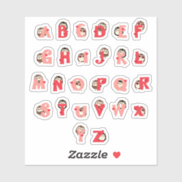 Igel Umarmungen Alphabet Aufkleber | Süße Igel-Buc